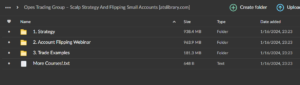 Opestrading Group – Scalp Strategy and Flipping Small Accounts
